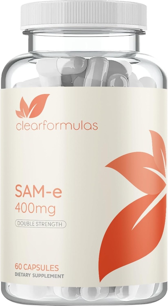 Bioactive SAM-e 400mg - Supplément SAM-e haute résistance avec forme S,S biologiquement active pour le foie et l'humeur - Vegan Non-GMO Preservative Free - Fabriqué aux États-Unis (60servis)