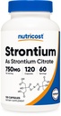 Nutricost Strontium Capsules 750mg, 120 Capsules - Végétarien, Non-OGM, Sans gluten