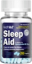 SantéA2Z Aide au sommeil 200 Caplets de Diphenhydramine HCl 25mg de Diphenhydramine Régulière Force Pills Dormants