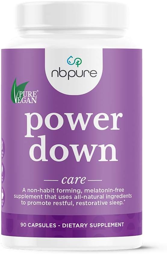 nbpure Power Down Supplément de sommeil, Melatonine- Gratuit, 90 Compte
