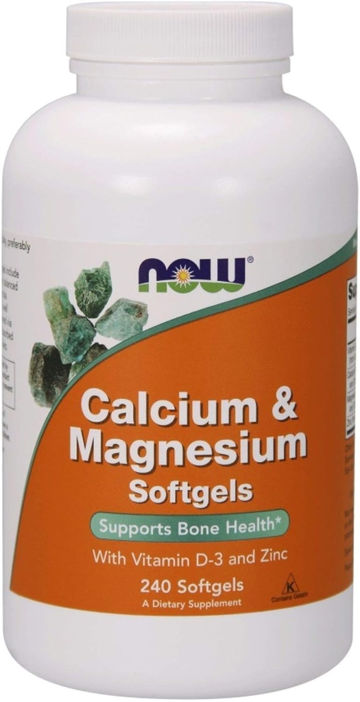 Now Foods Calcium & Magnesium Softgel, 240 Count