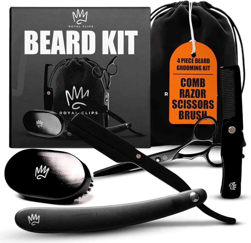 Royal Clips Beard Kit - Cadeau idéal pour les hommes, mari, petits-amis, famille et amis