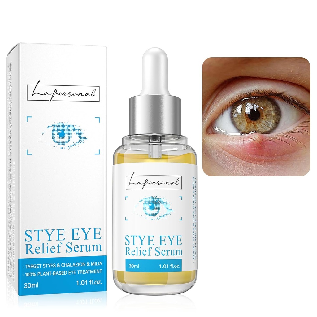 LA.PERSONAL Traitement des yeux stylés, Détachant de Chalazion, Sérum des yeux pour Styes Chalazion et Blepharitis Traitement, avec huile d'avocat, huile d'argousier et caféine 1.01 Fl oz/30 Ml