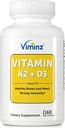 Vitamin D3/K2-5,000 IU (125 mcg) - 60 Capsules - Supports Healthy Bones & Heart, Strong Immunity