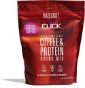 Click Coffee Protein Powder | Double Shot Espresso | 16g Protein | 23 Essential Vitamins | Low Calorie Meal Replacement | 150mg Caffeine | Gluten Free | No Artificial Flavors or Colors | Hazelnut