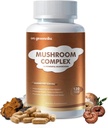 Complément complexe de champignons 2600mg, 120 Capsules - 10 Mélange de champignons - Reishi, Lions Mane, Cordyceps, Chaga, Turquie Tail, Maitake, Shiitake, Oyster Nootropic Complex - Cerveau, Énergie, Pills Focus