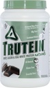 Nutrition corporelle Poudre de protéines - Trutein Naturals Chocolat noir 2lb Whey, caséine et blanc d'oeuf - Boissons naturelles à faible teneur en glucides Kéto - Lean Muscle Builder, perte de poids, entraînement, récupération