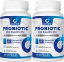 300 milliards CFU probiotique, 12 souches avec 3 prébiotiques organiques, probiotiques pour les femmes et les hommes, supplément quotidien pour la santé digestive, immunitaire, gustative et bloating, plateau stable, végétalien, 120 comtes
