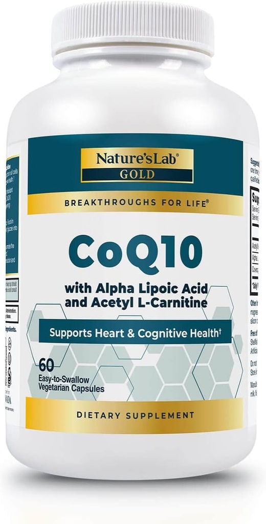 Nature's Lab Gold CoQ10 + Alpha Lipoic Acid + Acetyl L-Carnitine HCl