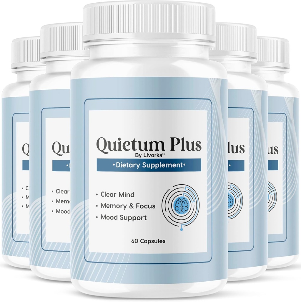 (5 Pack) Quietum Plus - Formule de supplément officiel Quietum Plus avancé, Original Quietum Plus Avis, Toutes les formules naturelles QuietumPlus avancées pour une oreille saine, 300 capsules pendant 5 mois