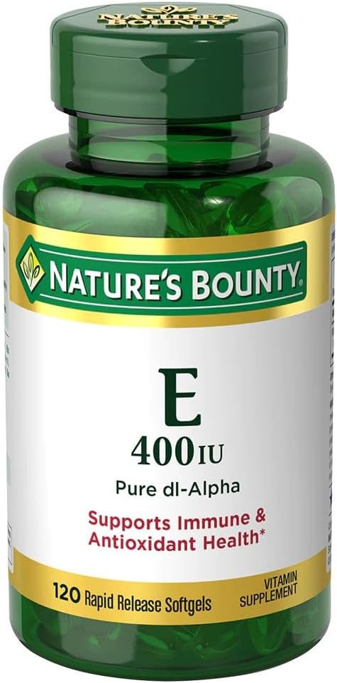 Bounty de la nature E-400 UI Pure dI-Alpha Softgels, 120 Comte