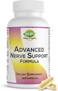 Formule avancée de support Nerve. Supplément de neuropathie périphérique avec acide alpha lipoïque pour la réparation et la fonction nerveuse saine. Formule de dosage maximal, 120 gélules