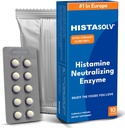 HISTAsolv Extra Strength Supplément enzymatique DAO pour l'intolérance alimentaire à l'histamine - Facilités Désagrément digestif - Technique brevetée - Fabriqué en Autriche - 10 Pack
