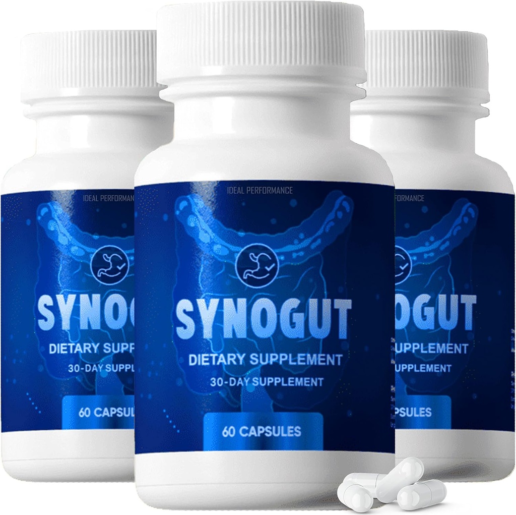 IDEAL PERFORMANCE Synogut Pills Dietary Supplément pour la santé Gut (3 bouteilles)