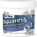 2nd Skin Dressing 1" Squares (200 Count) - Plaquettes pour pieds et corps - Patchs de soulagement de gel frais - Formule eau 95 % - Protection contre les chocs nonick - Premiers soins portables pour athlètes et randonneurs