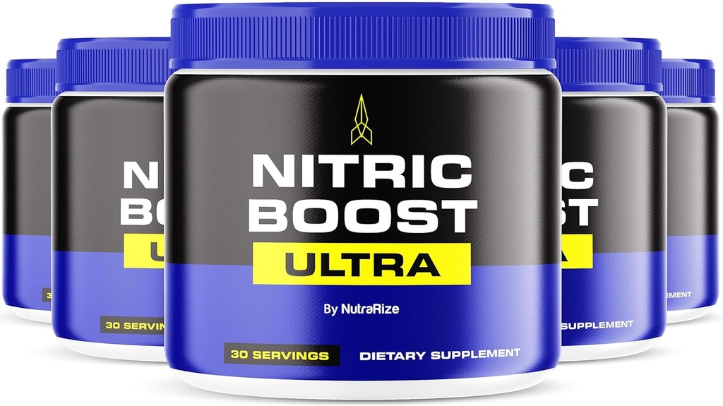 (5 Pack) Boost nitrique Ultra – Mélange quotidien de poudre Premium dans une jarre, conçu pour aider à maintenir l'énergie, soutenir la circulation naturelle, et vous garder en marche, Avis officiels (150 portions)