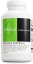 DAVINCI Labs Poten-C - Soutien au système immunitaire Fonction et santé du collagène* - Vitamine C, calcium, magnésium, zinc, potassium, manganèse et bioflavonoïdes - Végétarien - Sans gluten - 90 comprimés