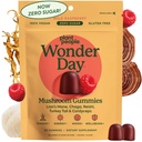 Plant People WonderDay Mushroom Gummies - Lion, Cordyceps, Chaga Mushroom Supplément pour soutenir le système immunitaire Boost Mood & Energy chez les adultes naturel, végétalien, non-OGM (60 comte)