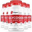 (5 Pack) Super Flow Glycogen Optimizer, Super Flow Glycogen Support, Super Flow Optimizer Super Flow Optimizer Supplément vitamine Soutien général au mieux-être Super Flow Maximum Strength (300 Capsules)