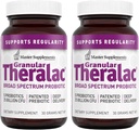 Master Suppléments Granular Theralac - 1,05 oz, Pack de 2 - Poudre probiotique multi-train pour la santé optimale de la gueule - Idéal pour les enfants - Vegan, sans gluten - 80 portions totales