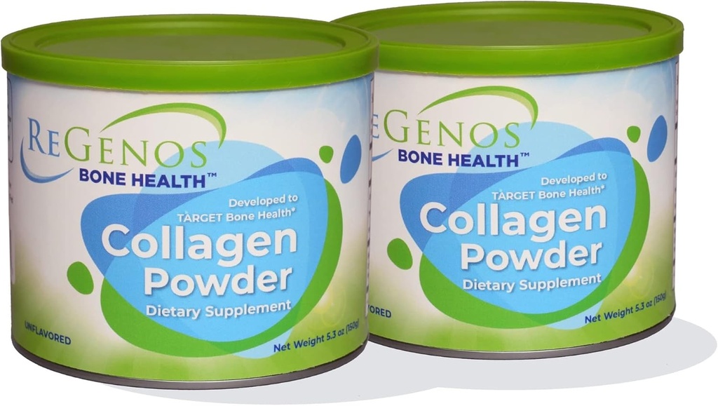Collagen, Bioactive Hydrolyzed Collagen Peptides Powder Supplement, FORTIBONE®, Unflavored, Type 1 and 3, Gluten Free, Kosher, 60 Day Supply (2 Pack)