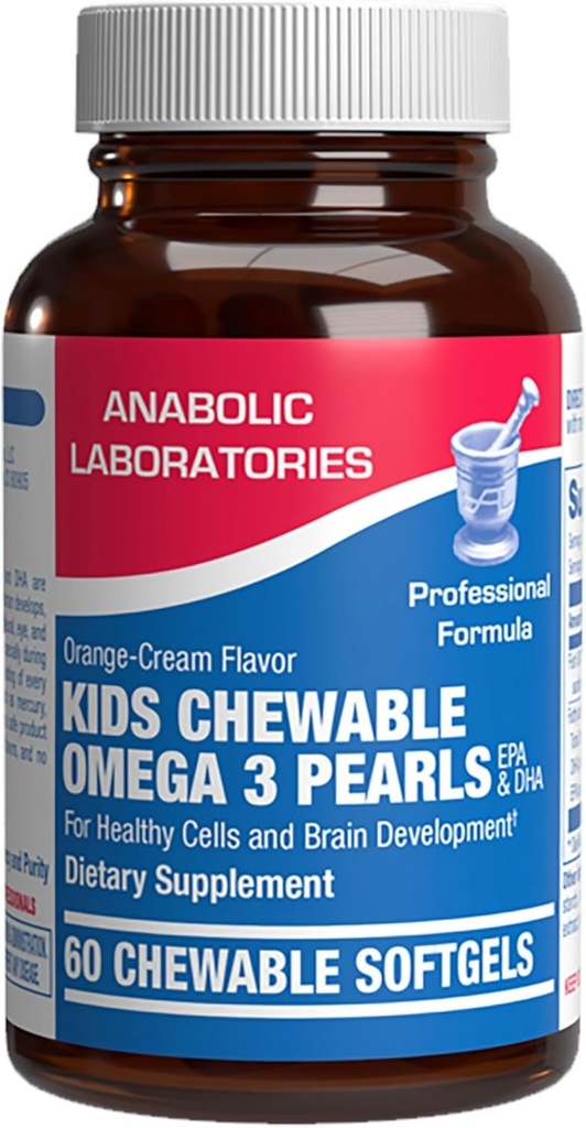 Omega 3 Huile de poisson pour les enfants - Formule clinique Huile de poisson pour enfants Gummies avec Omega 3 EPA DHA pour les yeux des enfants Le cerveau entend et le soutien général au développement - Pas d'arômes ou de couleurs artificiels - 30 jours d'approvisionnement