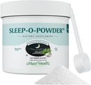 Maxi Health - Poudre de sommeil avec Magnésium, Inositol et L-Tryptophane - Zero Melatonin Non Habit formant l'aide au sommeil - Mélange de boisson facile, Supplément de boisson de sommeil relaxant pour le coucher, 4.4 Oz Sleep-O-Powder