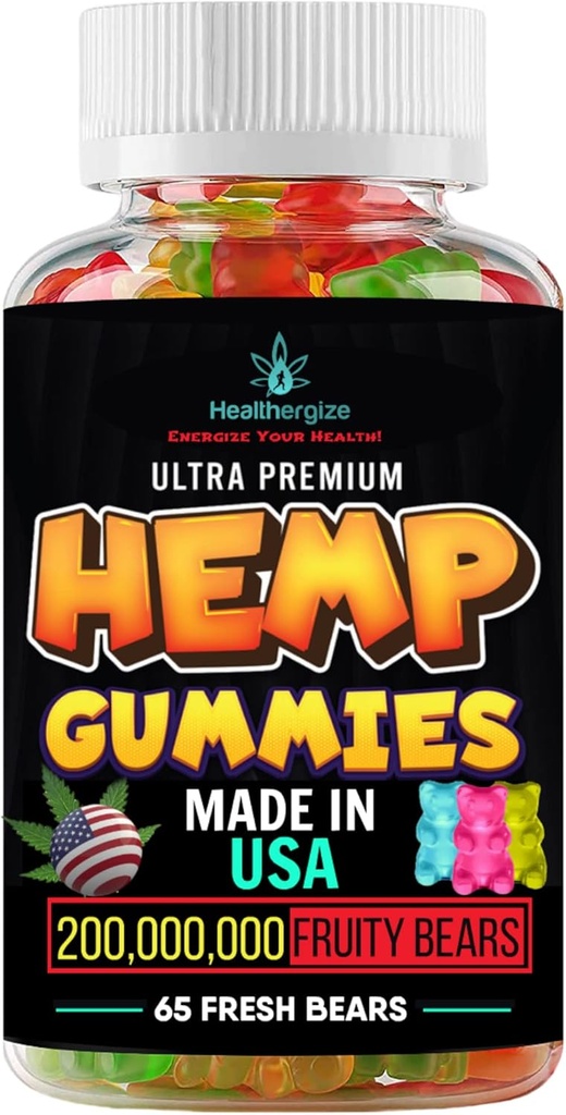 Gummies de chanvre-huile de chanvre naturel Gummy Bears-Promouvoir le sommeil et le repos, la paix et la détente-Fabriqué aux États-Unis