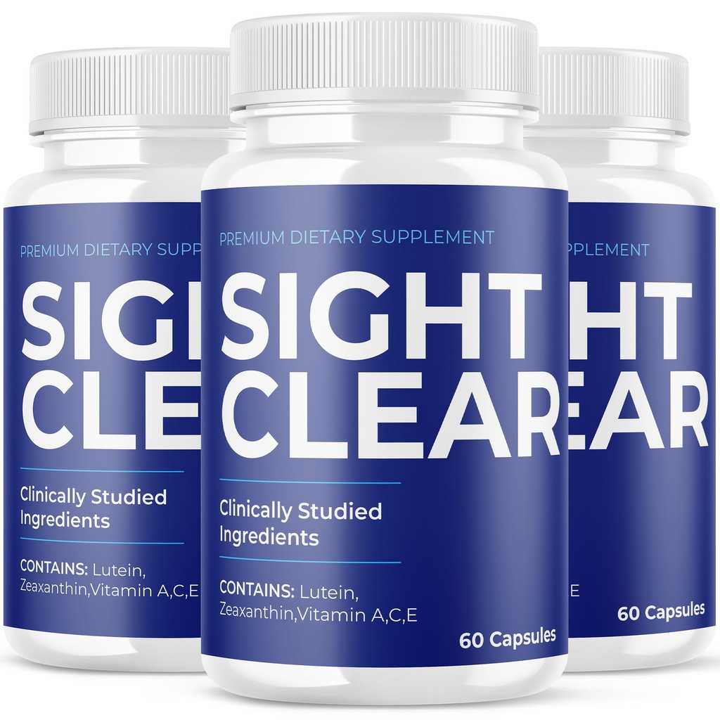 (3 Pack) Sight Clear Eye Supplement - Official Formula - Sight Clear 20/20 Vision Vitamins - Sight Clear Vision Support Supplement Advanced Strength, Sight Clear Eye Pills Wellness (180 Capsules)