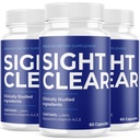 (3 Pack) Supplément œil clair de vue - Formule officielle - Vitamines de vision clair de vue 20/20 - Supplément de soutien de vision clair de vue Force avancée, pilules oculaires claires de vue mieux-être (180 capsules)