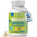 Choix bariatrique Multivitamine bariatrique une fois par jour avec 45 mg de fer.