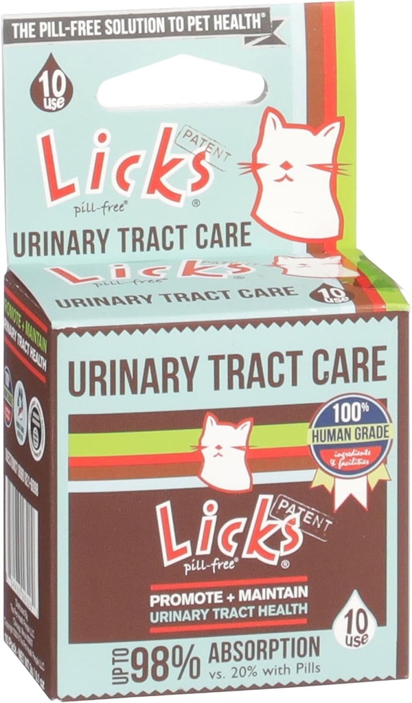 Soins urinaires sans pilules pour chats - Paquets de gel pour soins et prévention de l'ITU pour chats - Supplément pour infections à tract urinaire pour chats - Supplément Oméga 3 à l'huile de poisson et L-Lysine - Paquets de gel - 10 Utilisation