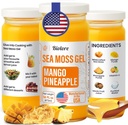 Biolore Gel de mousse de mer sauvage - Ananas de mangue 16 oz - Gel de mousse de mer aromatisé avec vitamines essentielles et minéraux traces - Superfood végétalien - Fabriqué aux États-Unis, sans gluten, sans sucre ajouté