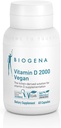 Biogena Formule Vitamine D 2000 Vegan - Supplément Vitamine D3 Sun pour Absorption de calcium, Soutien immunitaire - 60 Capsules**