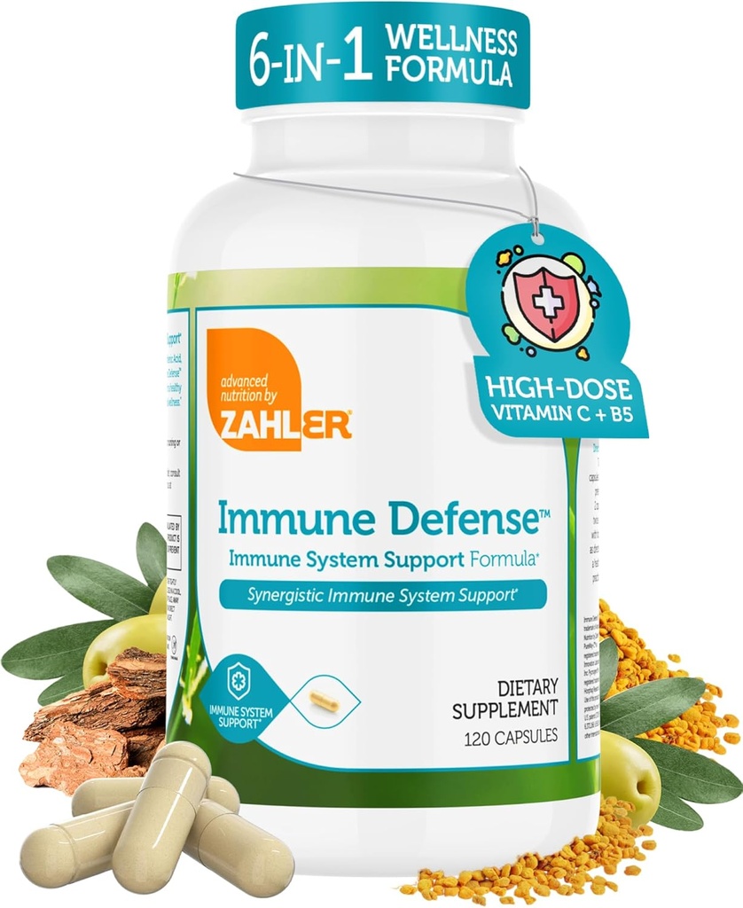 Zahler Immune Defense, Système Immune Support, Casher certifié, 120 Capsules