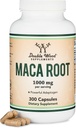 Capsules de racine de maca pour femmes et hommes, 300 Nombre (1 000 mg de poudre de maca noire, rouge, jaune par portion) cultivé au Pérou (pour énergie, performance, motivation) par Double Wood