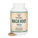 Capsules de racine de maca pour femmes et hommes, 300 Nombre (1 000 mg de poudre de maca noire, rouge, jaune par portion) cultivé au Pérou (pour énergie, performance, motivation) par Double Wood