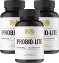 Golden After 50 Probio-Lite - pour Gut Health and Digestion Support - Probiotiques pour hommes et femmes - 3 bouteilles - Probiotiques pour brûlures d'estomac occasionnelles, gaz, indigestion