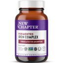 Nouveau chapitre Supplément en fer, complexe de fer fer fermenté complet avec légumes et herbes biologiques + une dose quotidienne non constipante- 90ct, 3 mois d'approvisionnement