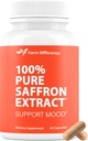 Suppléments Safran 88,5mg - Capsules d'extrait 100% pur Safran - Support d'humeur, d'oeil et d'énergie - Fabriqué aux États-Unis