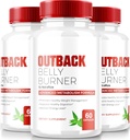 (3 Pack) Pilules de brûleur Belly Outback, Capsules kéto de brûleur Belly Premium Out Back, Supplément de perte de poids Keto naturel pour soutenir la condition physique et les objectifs du corps, BellyBurner officiel Outback (180 Capsules)