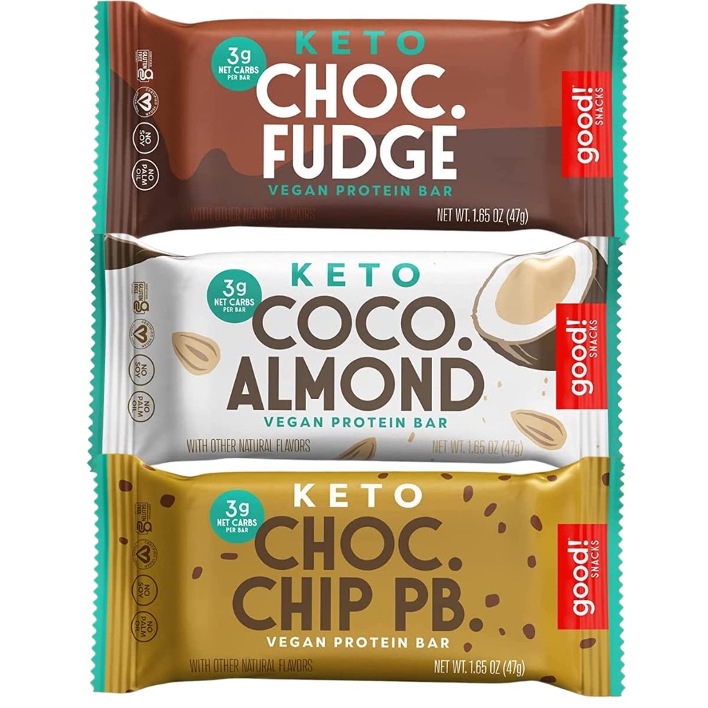 Tant mieux ! Paquet de protéines Keto, végétalien, sans soja et sans gluten, substitut de repas à faible teneur en sucre, 10g de protéines élevées, snack santé naturel, pour les athlètes et les modes de vie actifs, 3g de glucides nets,12 bars
