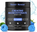 Creatine monohydratée – 5g Creatine monohydratée en poudre – Créatine avancée pour les femmes et les hommes – Suppléments en vrac Creatine – Saveur de punch aux fruits délicieux – 10 oz (40 portions, framboise bleue)