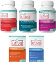 15 % Lot Utiva Cranberry PACs 30 Capsules de Vegi + Utiva Bladder Health 60 Capsules + Utiva D-Mannose 500mg 120 Capsules + Utiva Probiotique 30 Capsules de Vegi à libération différée + Utiva UTI Bandes d'essai