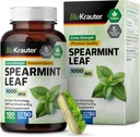 BIO KRAUTER Capsules Spearmint 1000 mg - 100 Compte - Supplément Vegan Spearmint pour le soutien digestif et respiratoire - Mentha Spicata - No Fillers