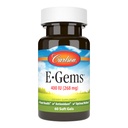 Carlson Labs E-Gems Vitamine E naturelle, 400 UI, 60 Softgels