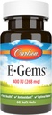 Carlson Labs E-Gems Vitamine E naturelle, 400 UI, 60 Softgels