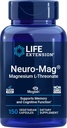 Prolongation de vie Neuro-Mag Magnésium L-Thréonate, 150 Capsules végétariennes, Supplément de Magtéine pour les femmes et les hommes