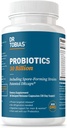 Dr Tobias Probiotics 30 milliards, 10 souches, 30 milliards de CFU, probiotiques ciblés pour les femmes et les hommes, soutient la santé digestive, plateau-stable, non-OGM, 30 capsules, 30 portions