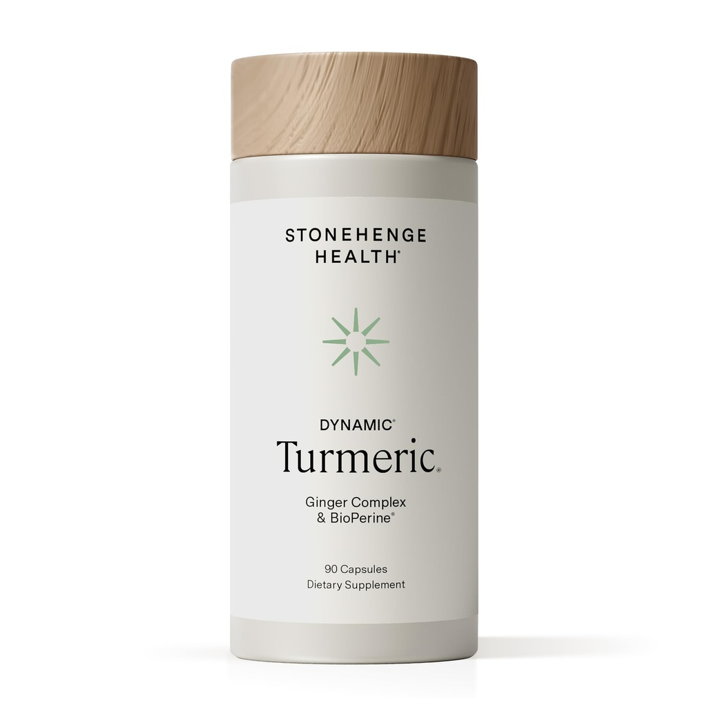 Stonehenge Santé Curcumine curcuma dynamique avec gingembre - haute puissance - 1,650 mg Turcuma avec 95% Curcuminoides et BioPerine, 90 Capsules végétariennes